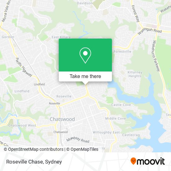 Mapa Roseville Chase