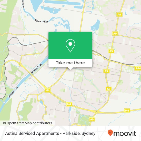 Astina Serviced Apartments - Parkside map