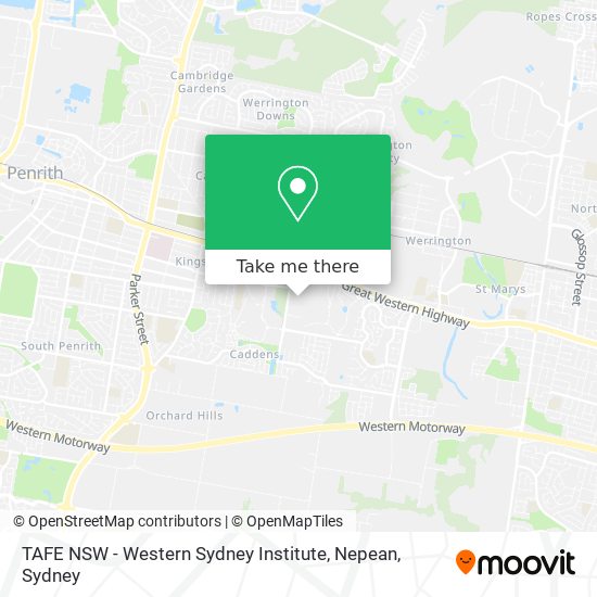 Mapa TAFE NSW - Western Sydney Institute, Nepean