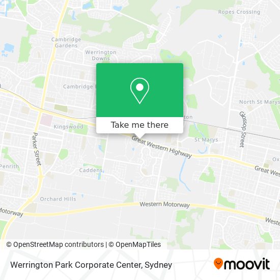 Werrington Park Corporate Center map