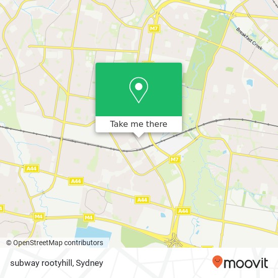 subway rootyhill map