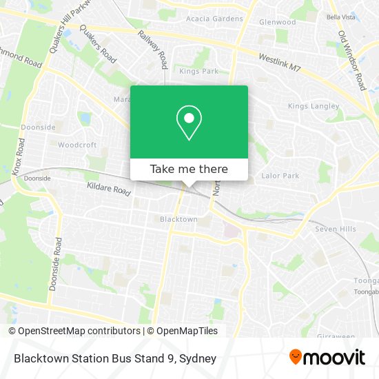 Blacktown Station Bus Stand 9 map