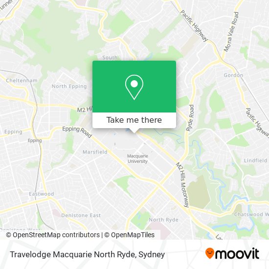 Travelodge Macquarie North Ryde map