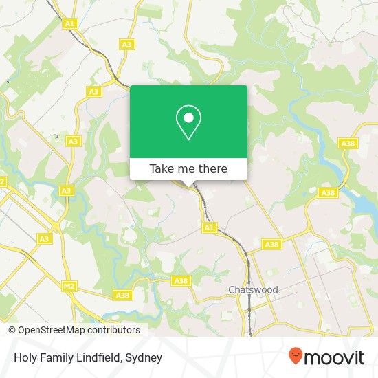 Holy Family Lindfield map