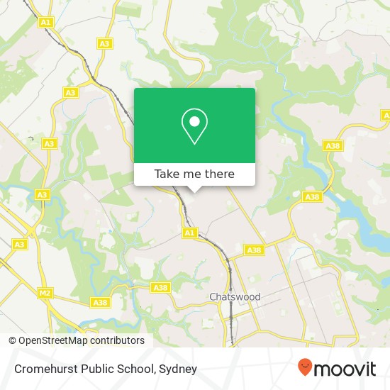 Mapa Cromehurst Public School