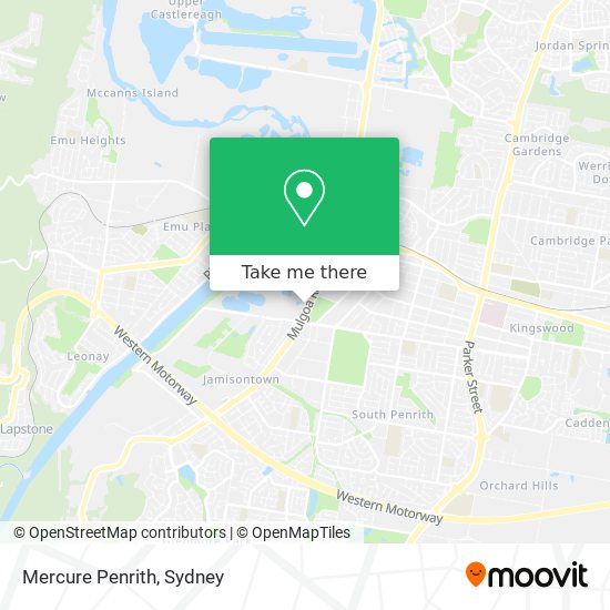 Mapa Mercure Penrith