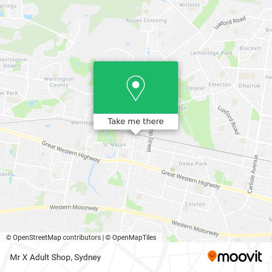 Mapa Mr X Adult Shop