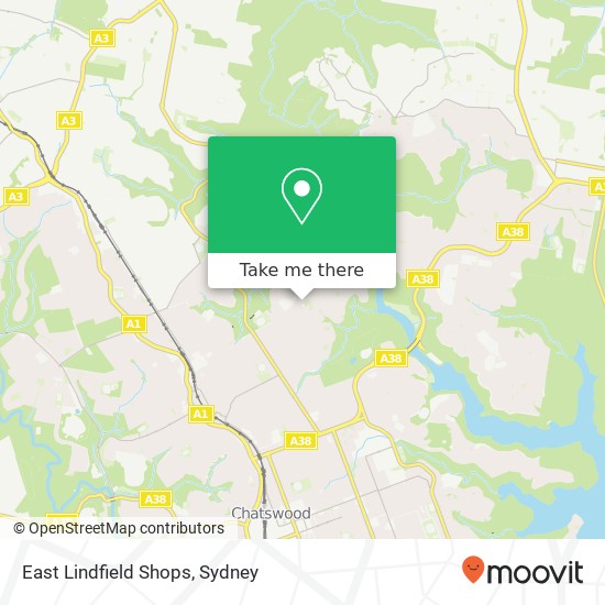 Mapa East Lindfield Shops