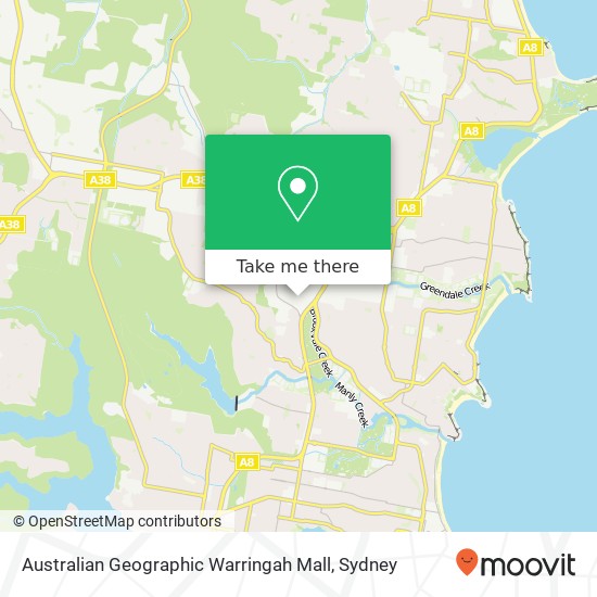 Australian Geographic Warringah Mall map