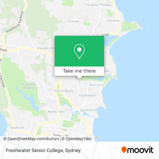 Mapa Freshwater Senior College