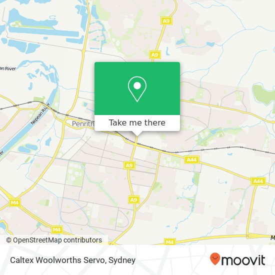 Mapa Caltex Woolworths Servo