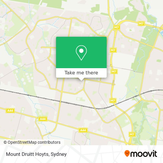 Mapa Mount Druitt Hoyts