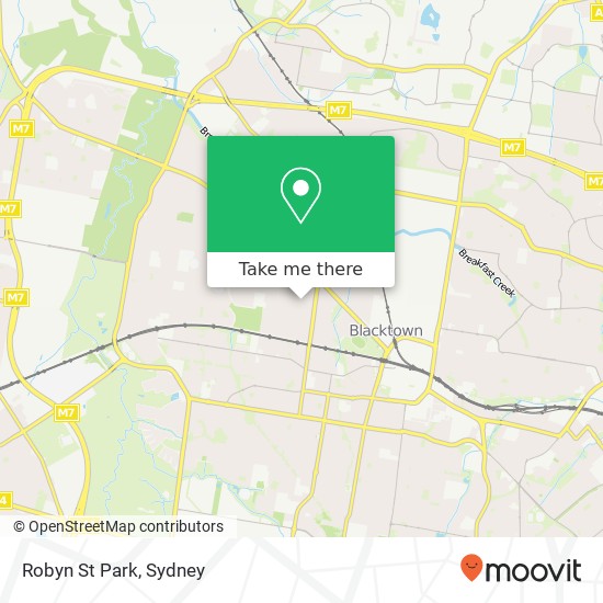 Robyn St Park map