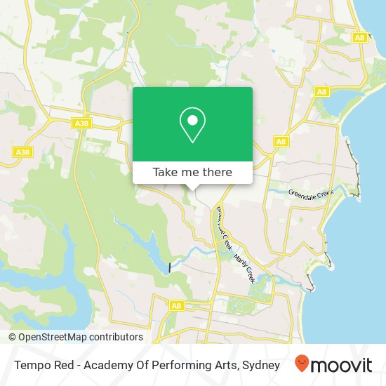 Tempo Red - Academy Of Performing Arts map