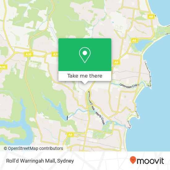 Mapa Roll'd Warringah Mall