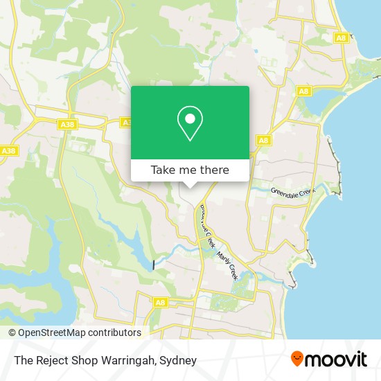 Mapa The Reject Shop Warringah