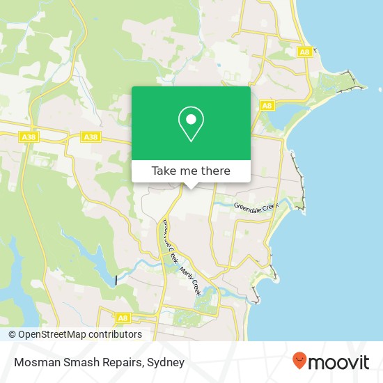 Mosman Smash Repairs map