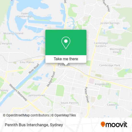 Penrith Bus Interchange map