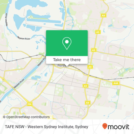 Mapa TAFE NSW - Western Sydney Institute