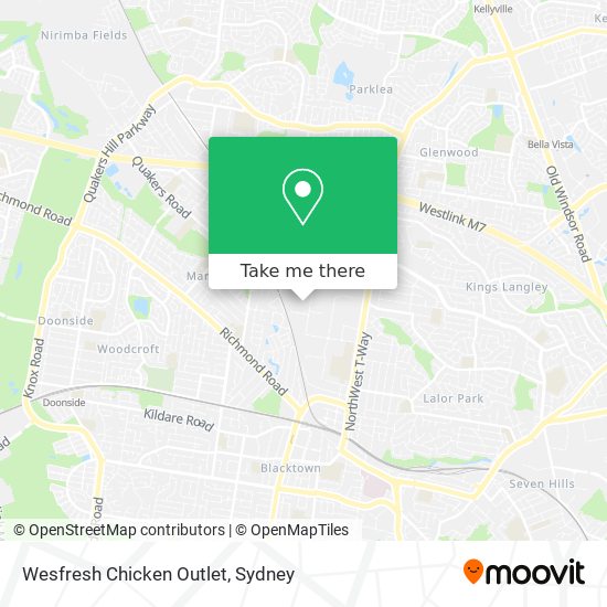 Mapa Wesfresh Chicken Outlet