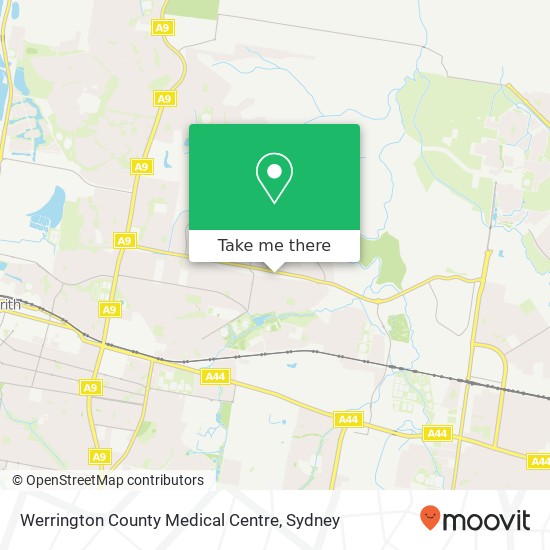 Werrington County Medical Centre map