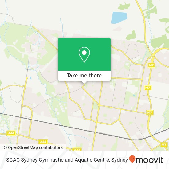 Mapa SGAC Sydney Gymnastic and Aquatic Centre