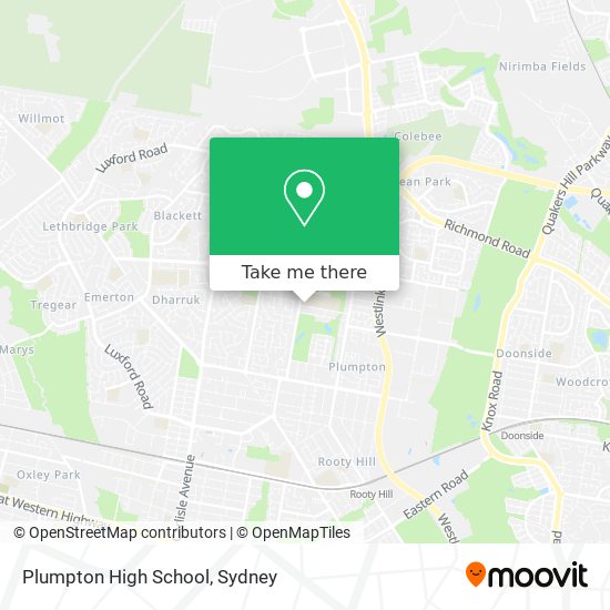 Mapa Plumpton High School