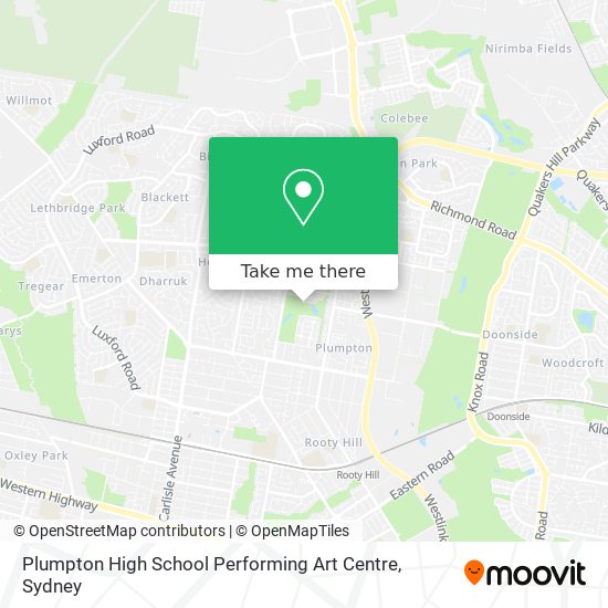 Mapa Plumpton High School Performing Art Centre