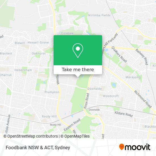 Foodbank NSW & ACT map