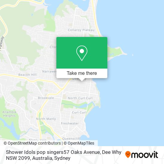 Shower Idols pop singers57 Oaks Avenue, Dee Why NSW 2099, Australia map