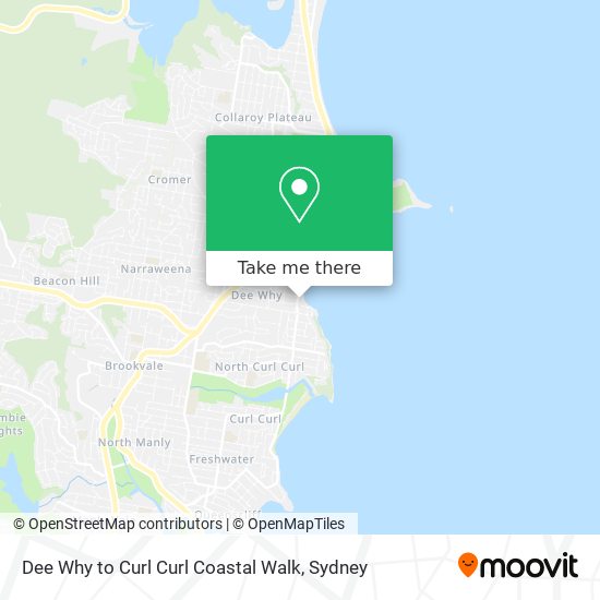 Dee Why to Curl Curl Coastal Walk map