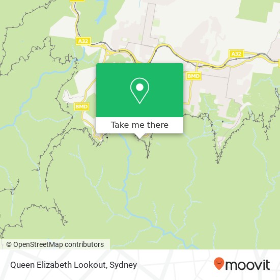 Queen Elizabeth Lookout map