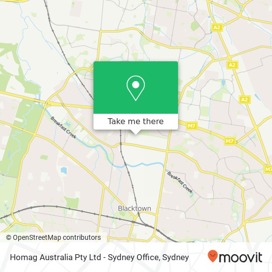 Homag Australia Pty Ltd - Sydney Office map