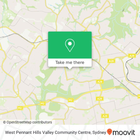 West Pennant Hills Valley Community Centre map