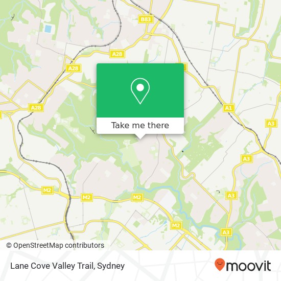 Lane Cove Valley Trail map