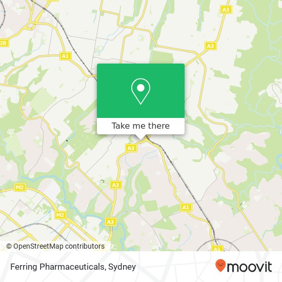 Ferring Pharmaceuticals map