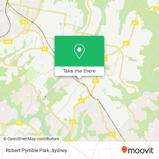 Mapa Robert Pymble Park