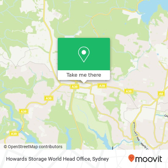 Howards Storage World Head Office map