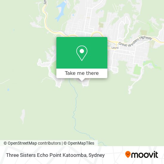 Mapa Three Sisters Echo Point Katoomba