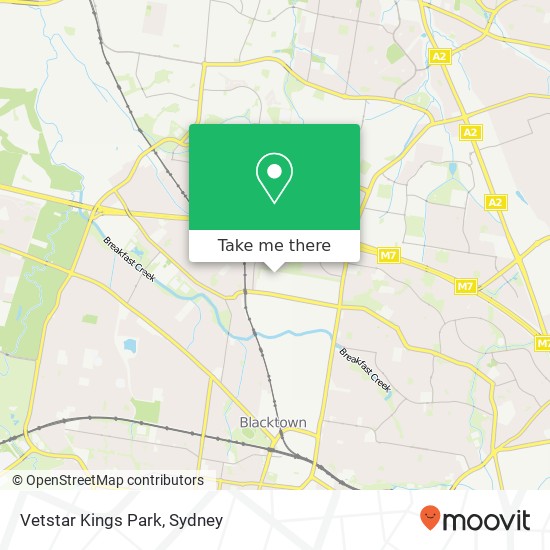 Mapa Vetstar Kings Park