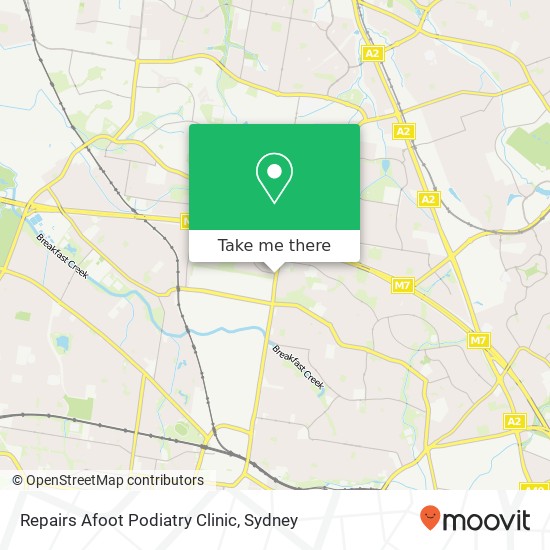 Repairs Afoot Podiatry Clinic map