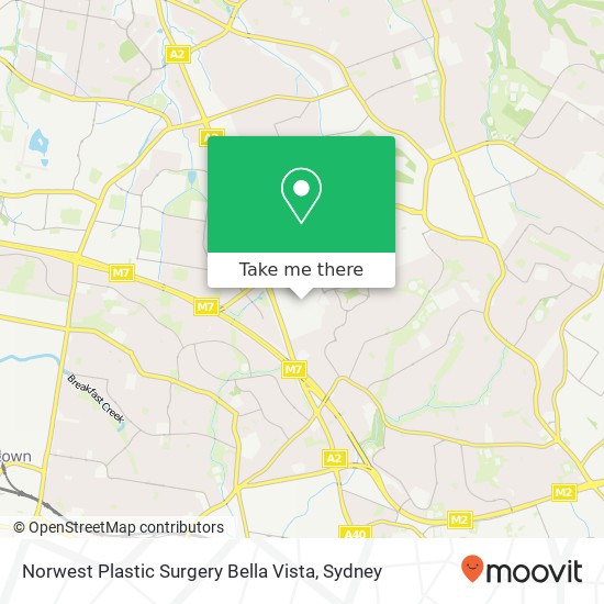 Norwest Plastic Surgery Bella Vista map