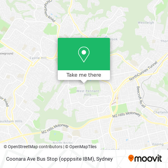 Mapa Coonara Ave Bus Stop (opppsite IBM)