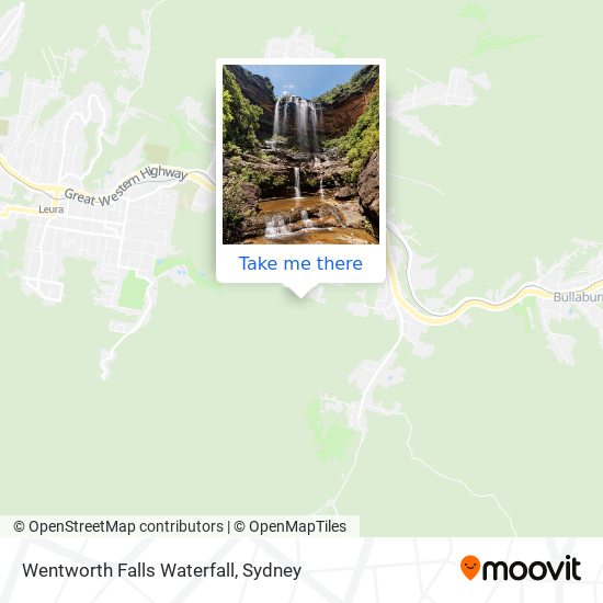 Mapa Wentworth Falls Waterfall