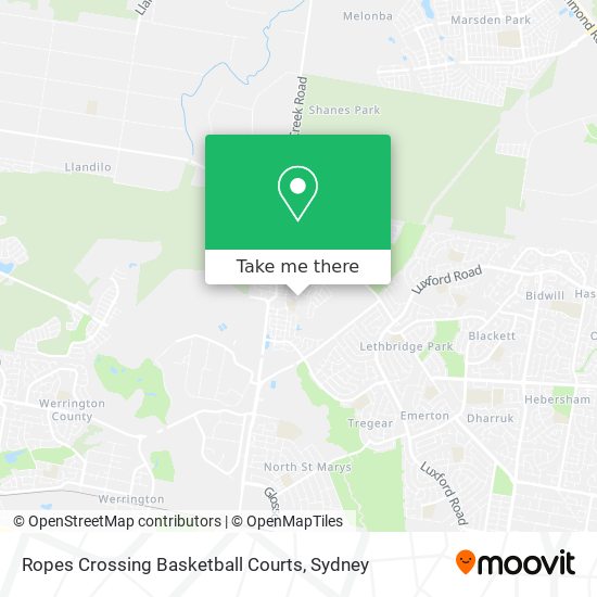 Ropes Crossing Basketball Courts map