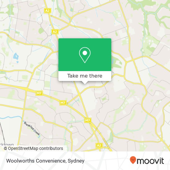 Woolworths Convenience map