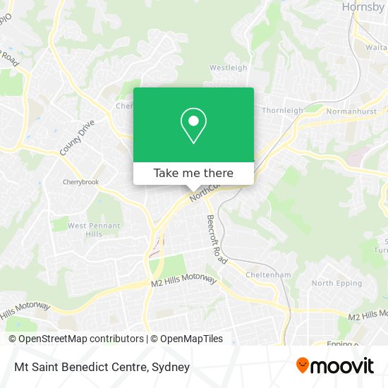 Mt Saint Benedict Centre map