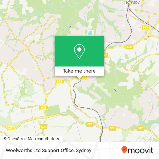 Mapa Woolworths Ltd Support Office