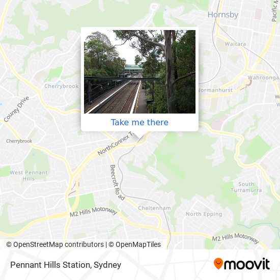 Pennant Hills Station map