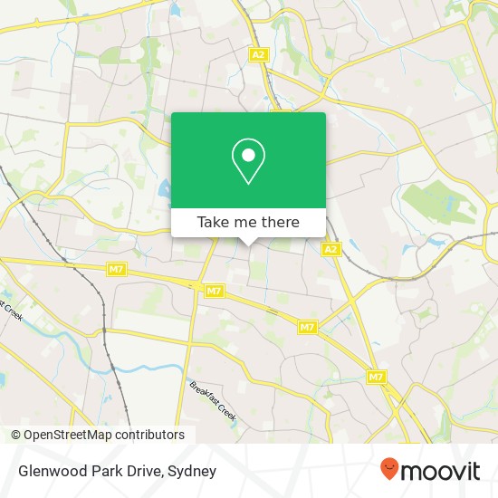 Mapa Glenwood Park Drive